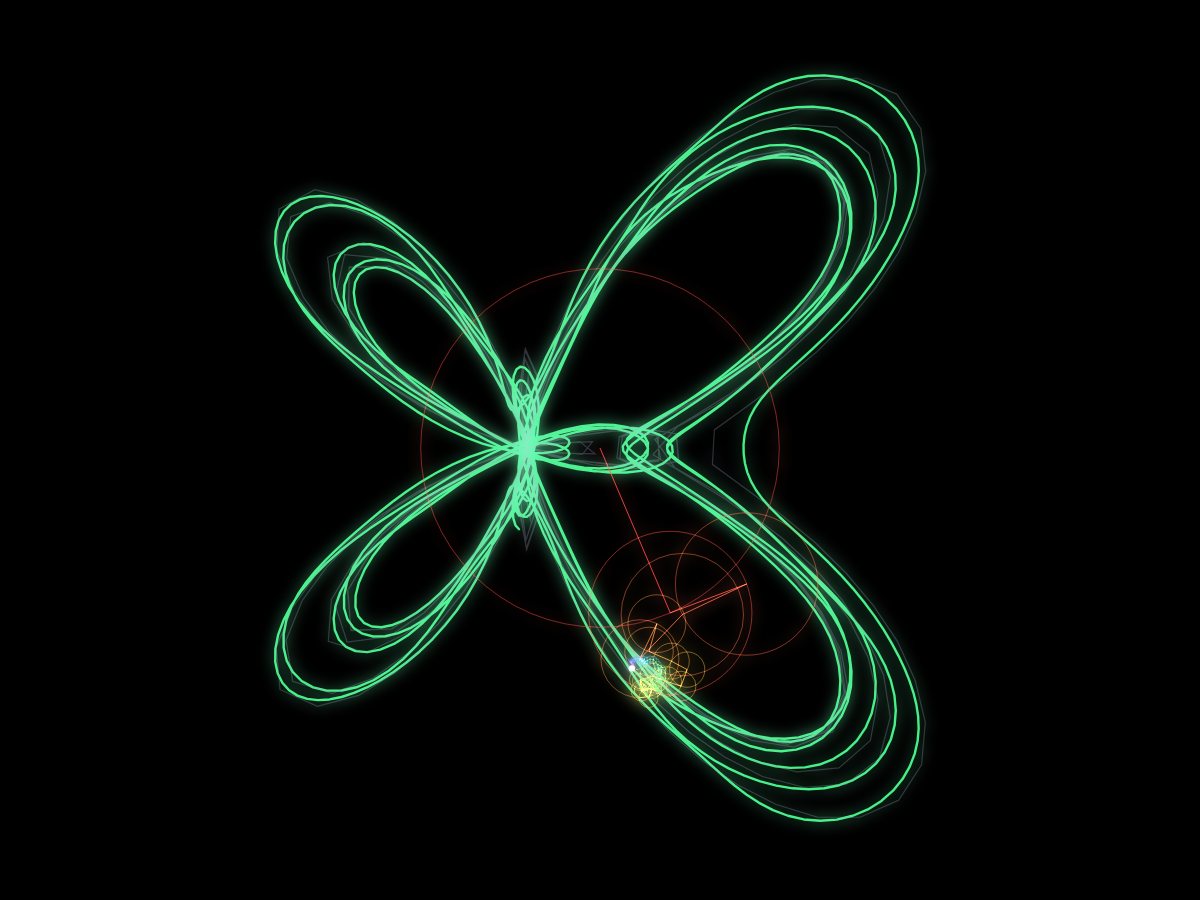 Des cercles colorés qui redessinent un papillon